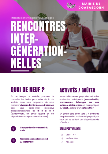 Exemple de flyer commune de coatascorn en Côtes d'Armor en Bretagne